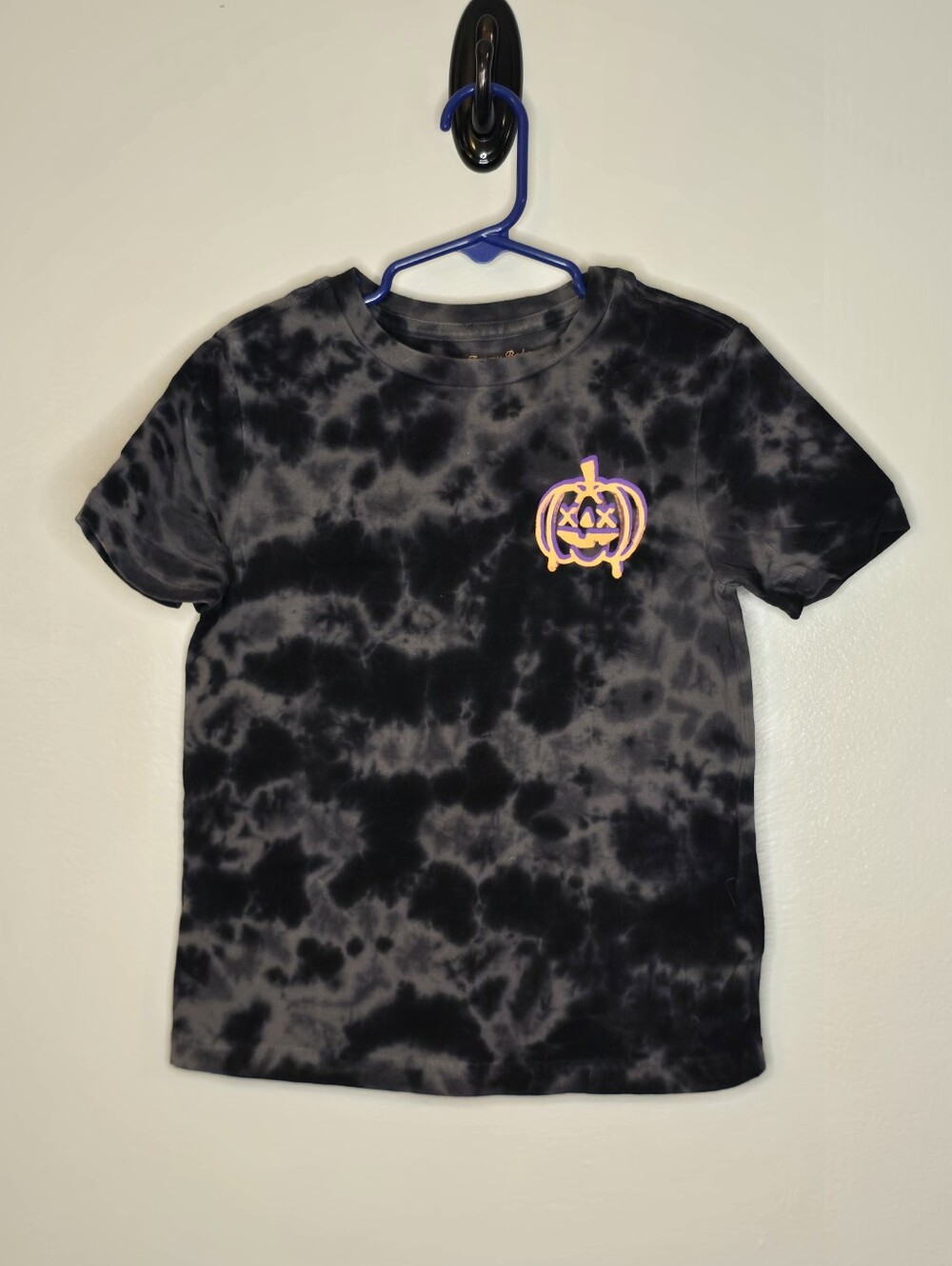 Tommy Bahama Kids Black Tie-Dye Halloween Pumpkin Tee